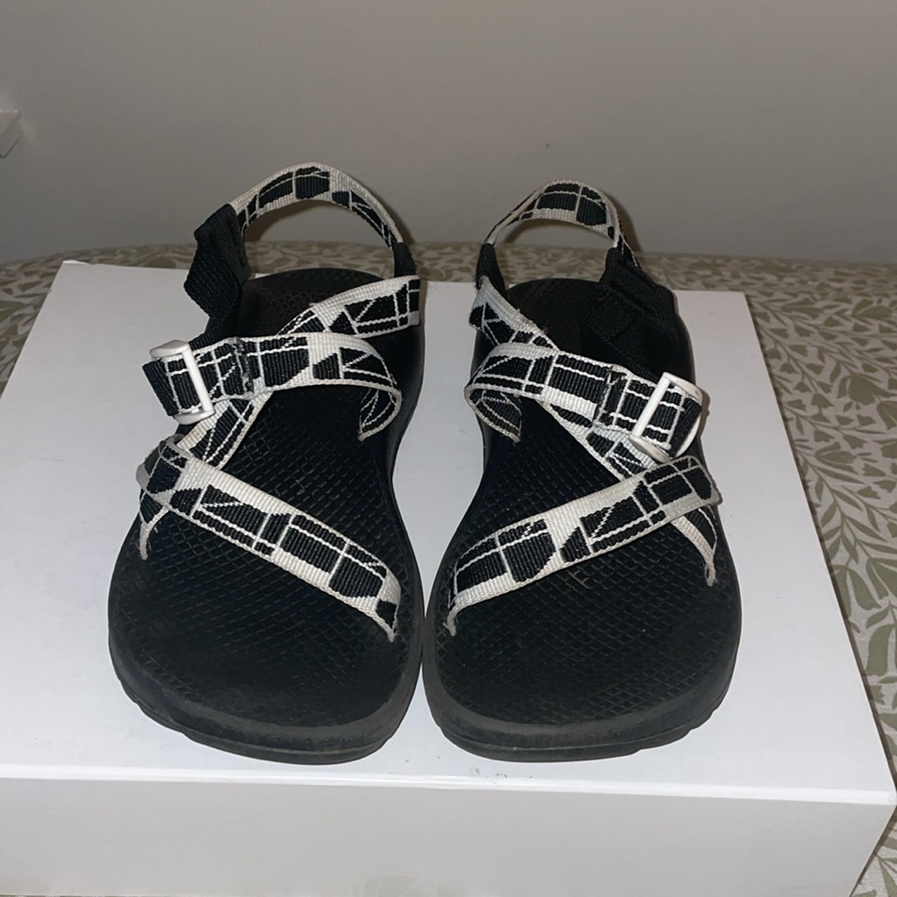 Chaco Black and White Sandals
